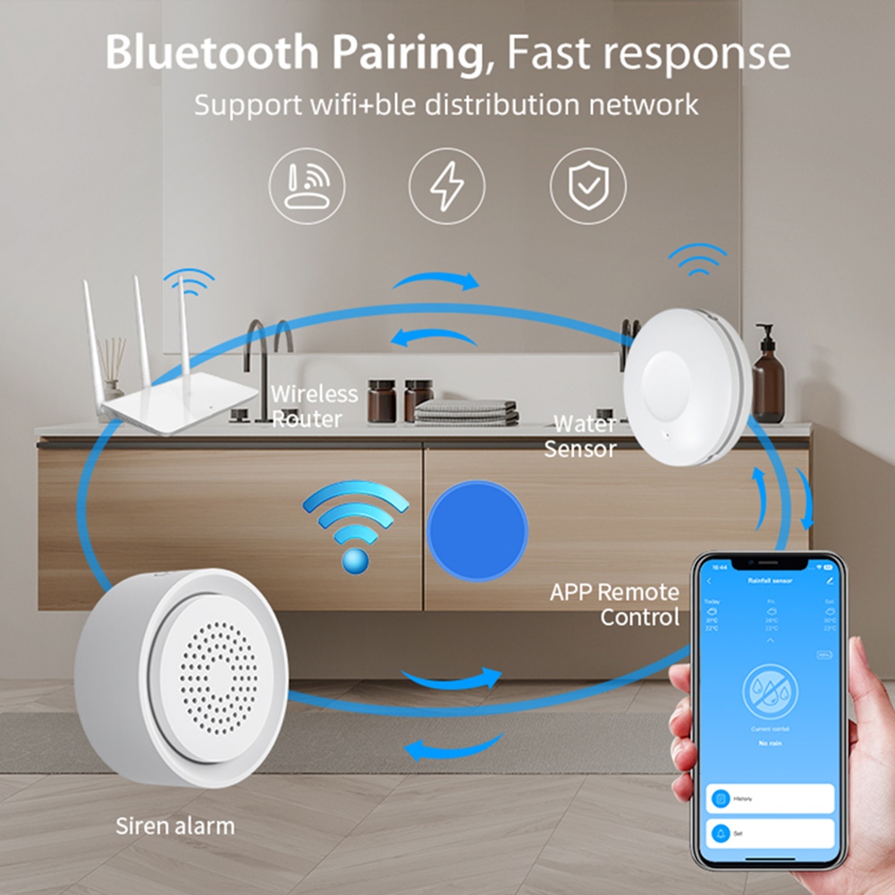 Smart Home Automation Kit - PHILE-Home Automation Wifi Water Leak Sensor
