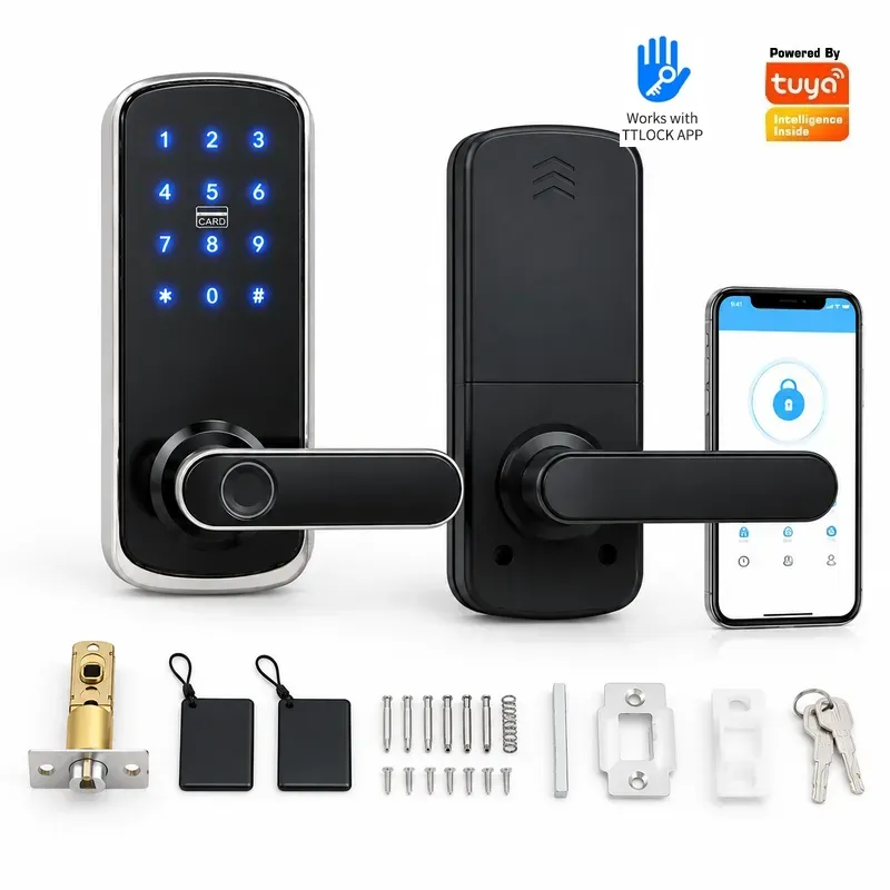 Smart Door Lock Wifi - Tuya Wiif Password Fingerprint Lock Indoor