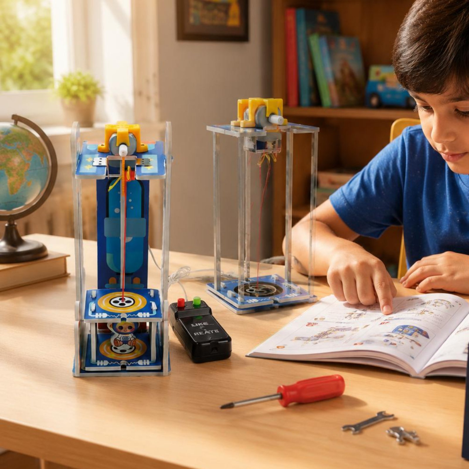 DIY Wooden Elevator Toy Model  - Stem Robotics Kit ulasan dan harga