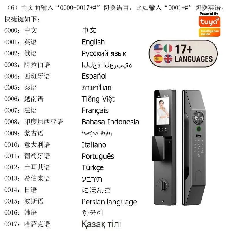 Multilingual Facial Recognitio - Smart Door Lock Wifi ulasan dan harga