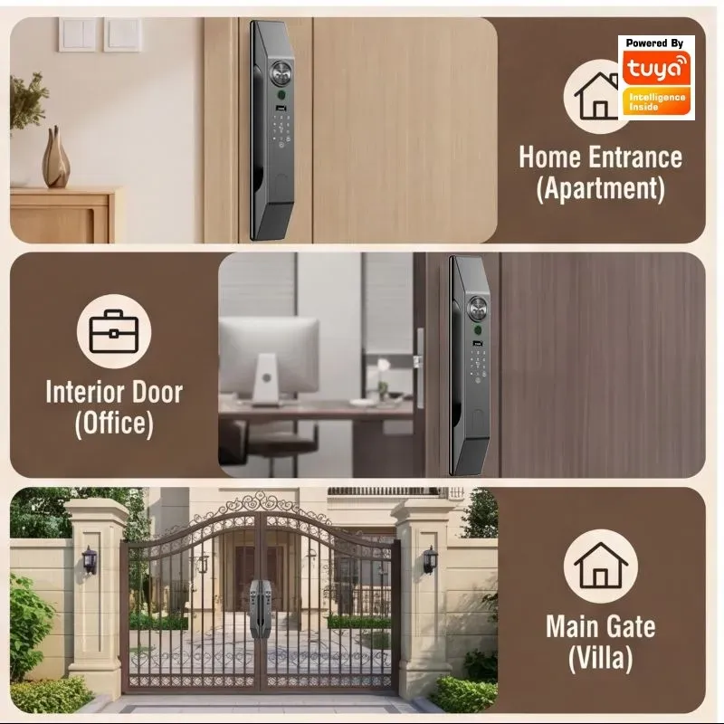 Multilingual Facial Recognitio - Smart Door Lock Wifi ulasan dan harga