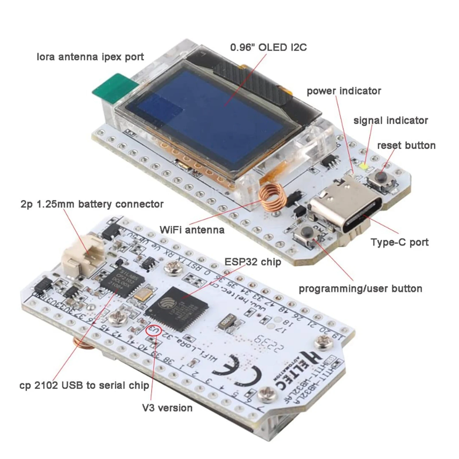 WIFI Lora Kit 32 V3 915MHz ESP - Esp32 Smart Home Kit ulasan dan harga