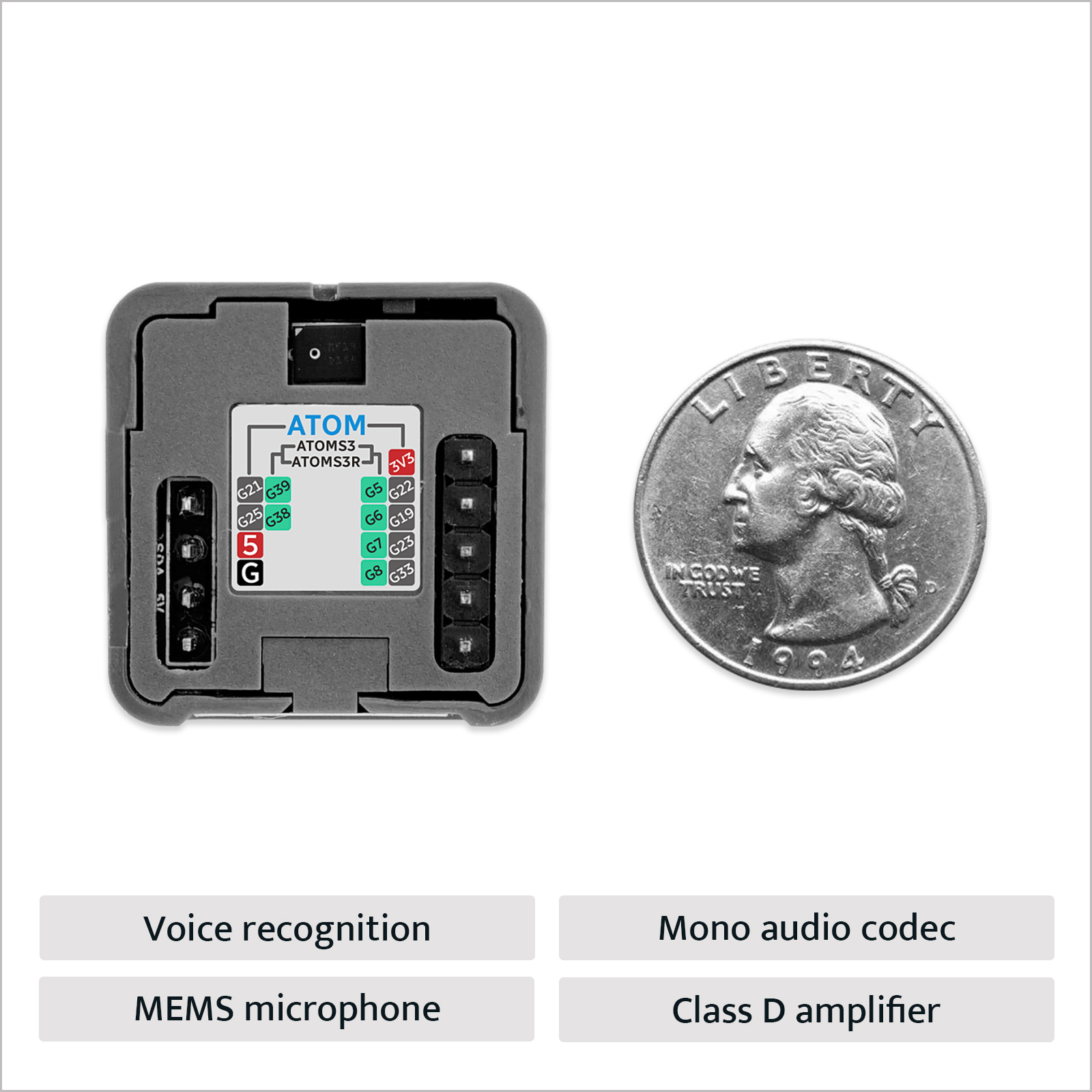 M5Stack Official Atomic Voice  - Electronics Project Kit ulasan dan harga