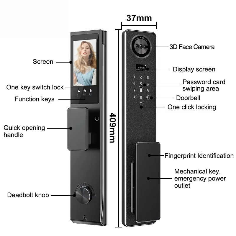 Tuya WiFi Smart Door Lock, Hom - Smart Door Lock Wifi ulasan dan harga