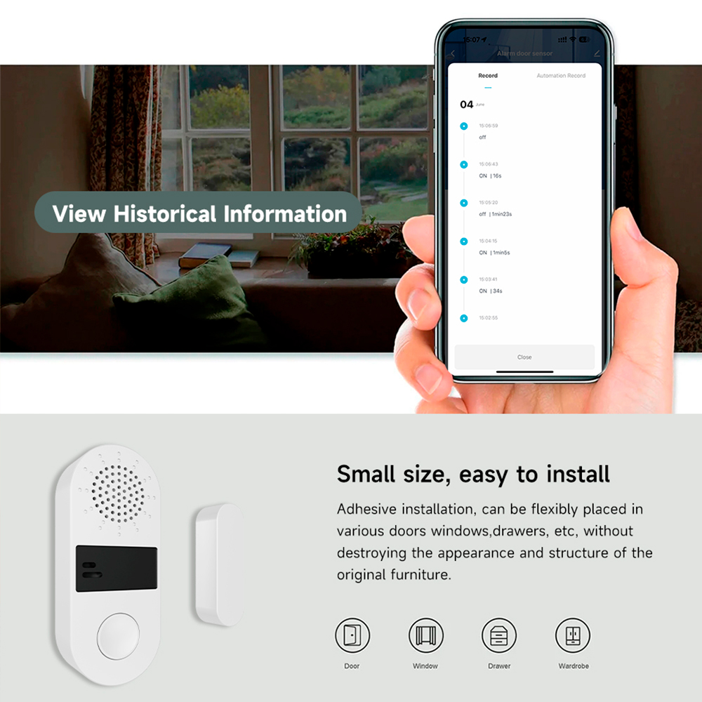 Tuya Zigbee Wireless Door Wind - Smart Home Automation Kit ulasan dan harga