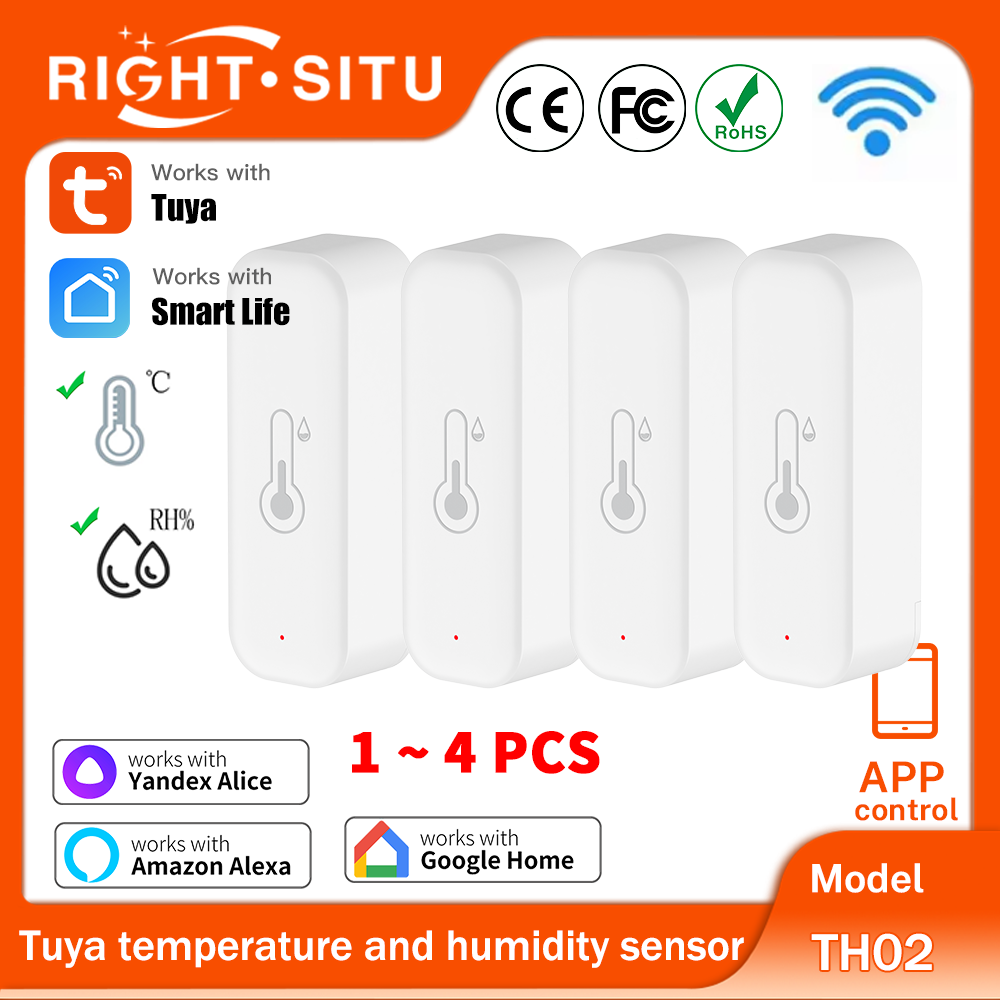 1~4pcs Tuya WiFi Temperature H - Smart Home Automation Kit ulasan dan harga