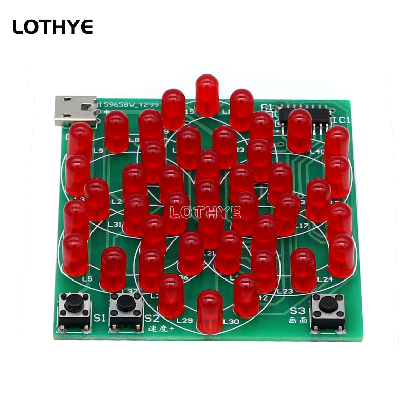 43 LED Multi Style Pattern Ele - Electronics Project Kit ulasan dan harga