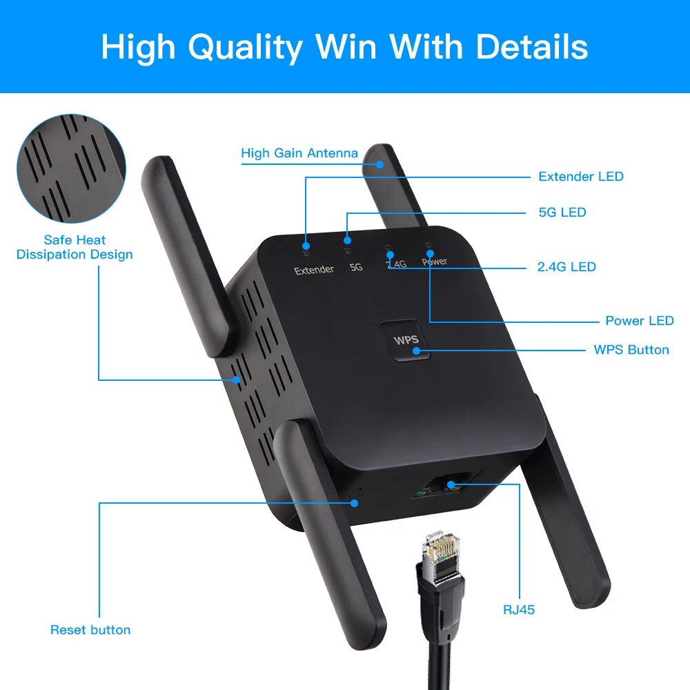 WiFi Repeater 1200Mbps 2.4GHz/ - Wifi Smart Plug ulasan dan harga