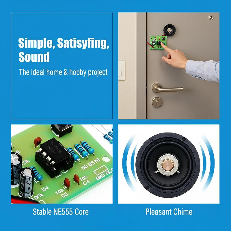 NE555 Doorbell DIY Soldering P - Electronics Project Kit ulasan dan harga