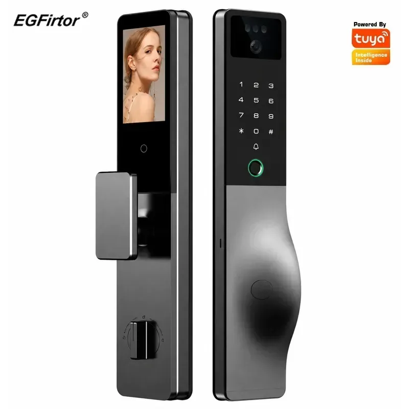 Smart Lock Intercom Password T - Smart Door Lock Wifi ulasan dan harga