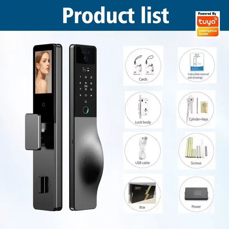 Smart Lock Intercom Password T - Smart Door Lock Wifi ulasan dan harga