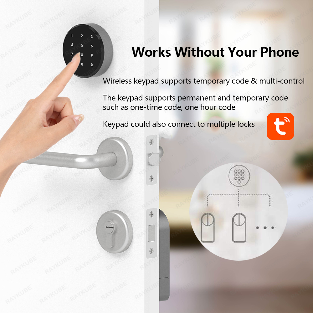 RAYKUBE A1 Pro Tuya BEL Smart  - Smart Door Lock Wifi ulasan dan harga