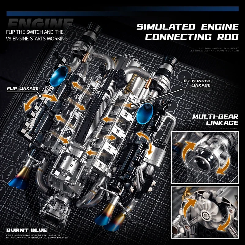 V8 Engine Building Kit for Adu - Stem Robotics Kit ulasan dan harga