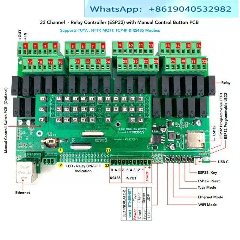 Kinconi KC868-H32B Professiona - Esp32 Smart Home Kit ulasan dan harga