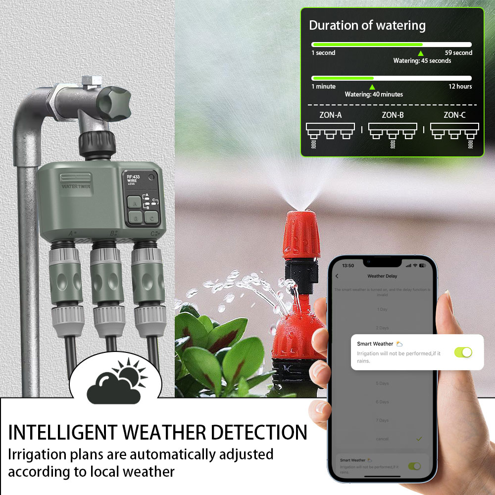 Tuya Wifi+RF433 3-outlet Water - Wifi Smart Plug ulasan dan harga