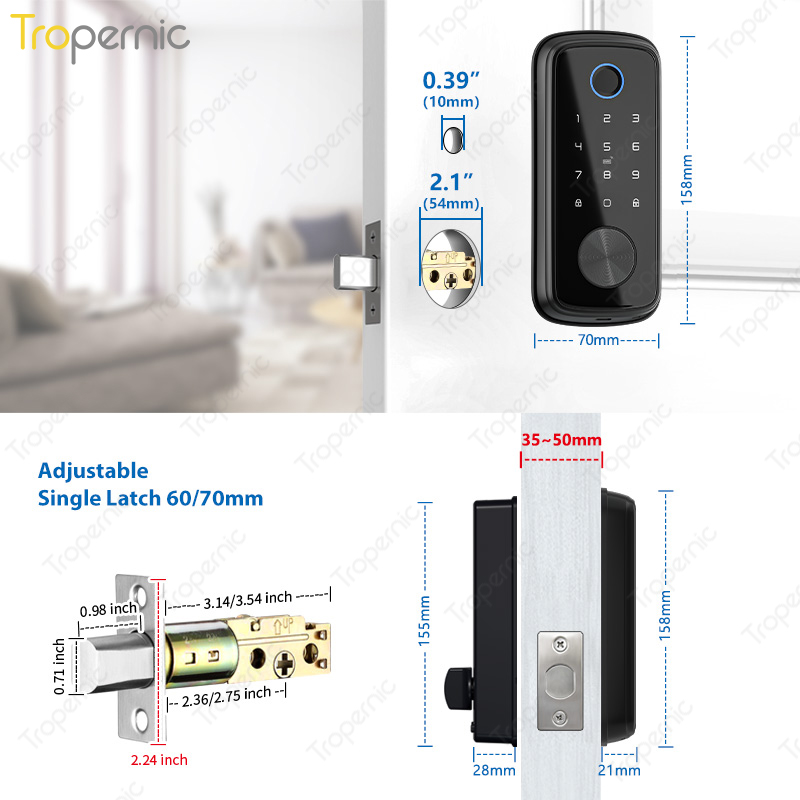 Tuya Zigbee Door Deadbolt Lock - Smart Door Lock Wifi ulasan dan harga