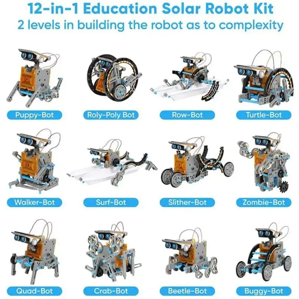 13 in 1 Solar Powered Robot Sc - Electronics Project Kit ulasan dan harga