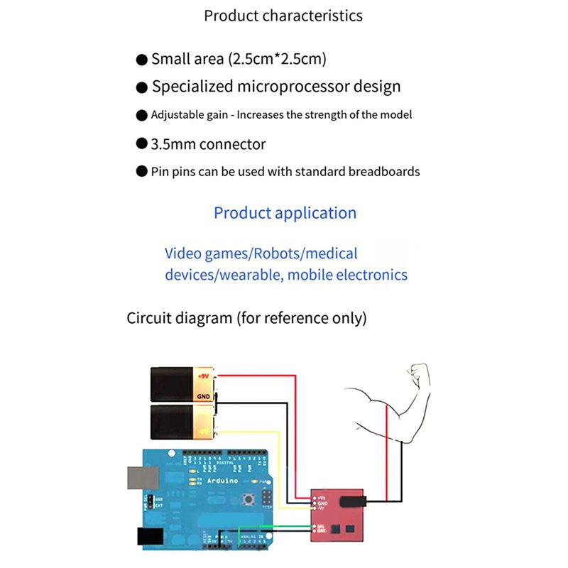 B50B-3X Muscle Electrical Sens - Sensor Kit Arduino ulasan dan harga
